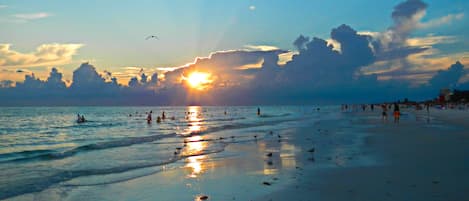 Vlak bij het strand