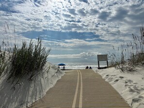 Beach nearby, sun-loungers