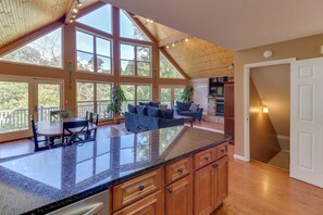 Smart TV, fireplace, video games