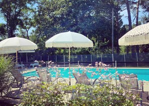 Piscine extérieure, piscine chauffée