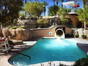 Outdoor pool, a heated pool