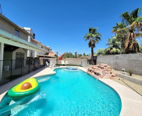 Outdoor pool, a heated pool