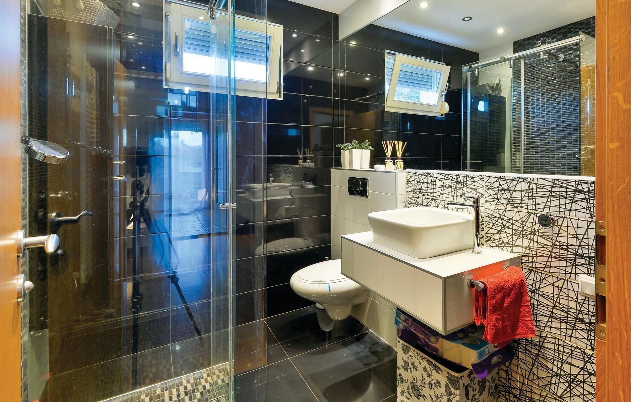 Shower, hair dryer