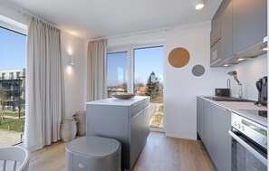 Kühlschrank, Mikrowelle, Herdplatte, Geschirrspüler