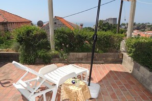 Apartment (Two Bedroom Apartment with Sea View) | Terrace/patio - Apartman Sunshine (Dubrovnik)