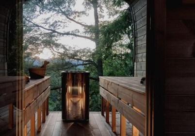 Cabin in the woods, breathtaking view of the Monts de Lacaune