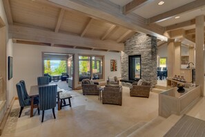 TV, fireplace, stereo