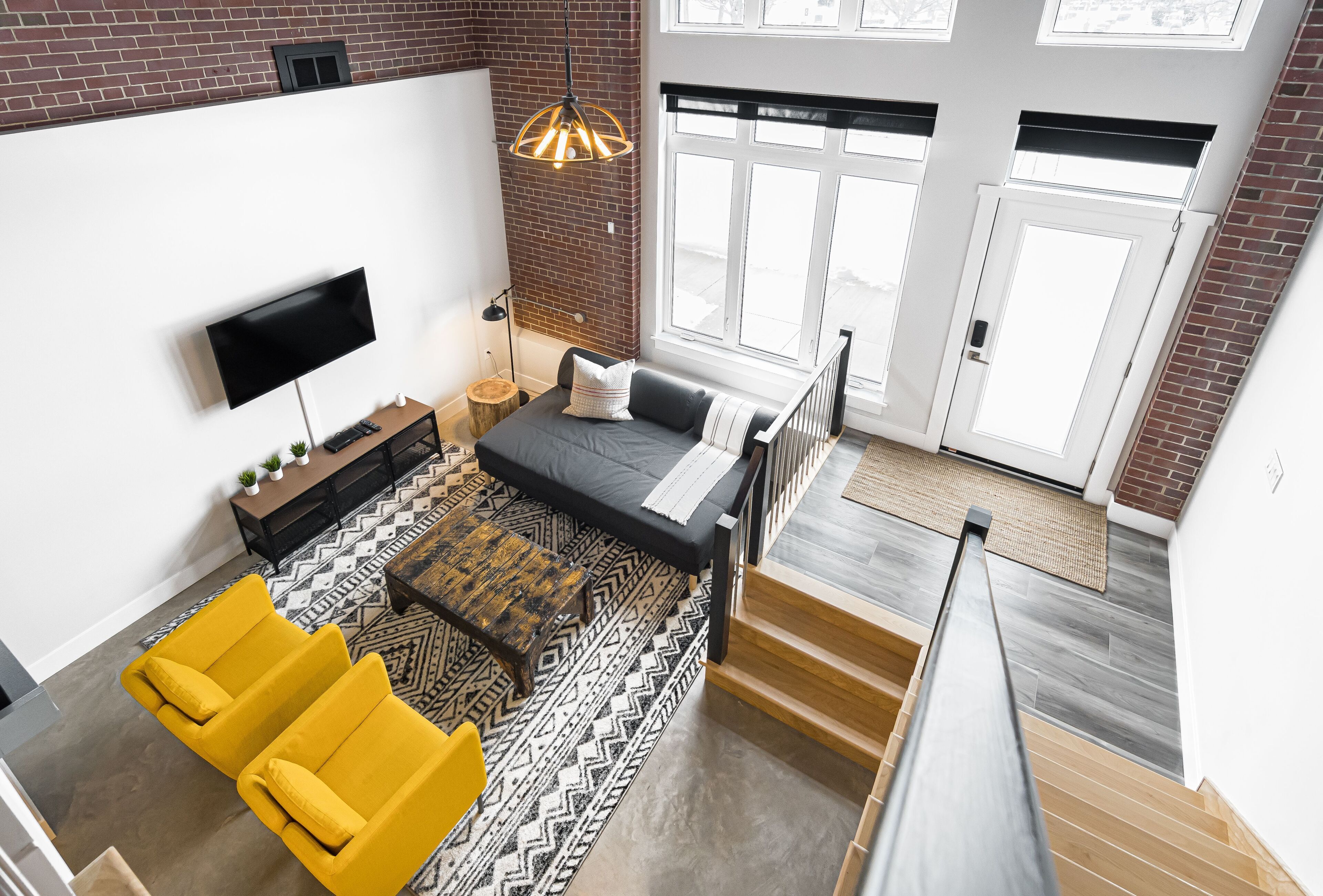 50-inch flat-screen TV with cable channels, TV