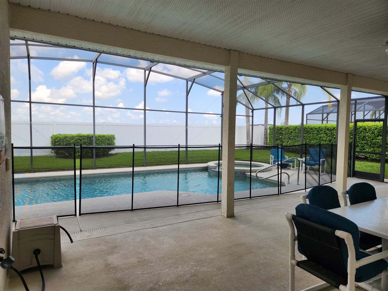 A heated pool