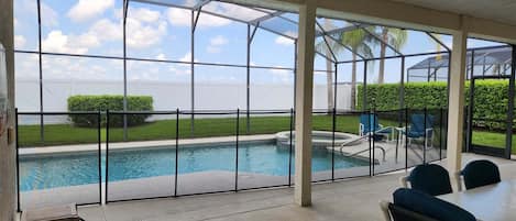 A heated pool