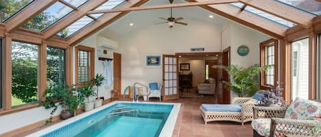 Indoor pool, a heated pool