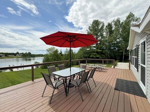Outdoor dining - Riverside Cottage w/ 70' Private Dock - 5 Minutes From Town! (Cheboygan)