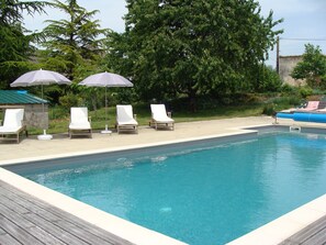 Outdoor pool - HAMMOCK AND MACAROONS 16 PERS SWIMMING POOL AND NORDIC BATH (Échallat)