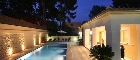 Una piscina riscaldata