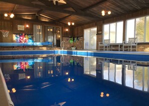 Indoor pool, a heated pool