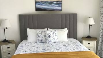 Phòng Suite Deluxe (Moreaki Queen) | Bộ trải giường bằng vải cotton Ai Cập, bộ đồ giường cao cấp