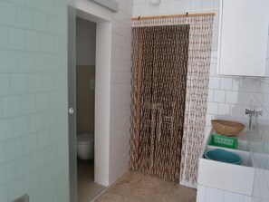 Apartment, 3 Bedrooms, Smoking, Balcony | Bathroom | Shower, towels - Charming Holiday Home Near The Beach With A Terrace Parking Available, Pets (Melendugno)