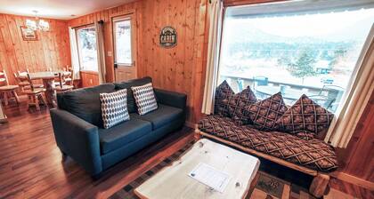 Mountain Decor in this Two Bedroom Cabin with a beautiful mountain view from deck. Dog friendly