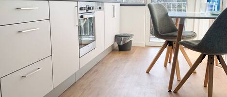 Premium Apartment | Private kitchen | Fridge, oven, stovetop, espresso maker