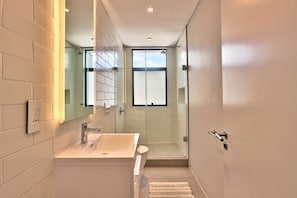 Classic Apartment | Bathroom | Shower, hair dryer