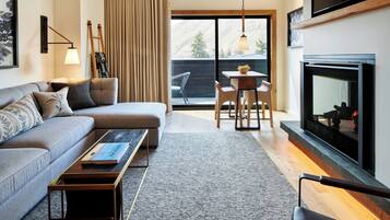 55-inch flat-screen TV with cable channels, TV