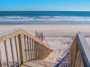 On the beach - Sandy Feet | Oceanfront Luxury Retreat w/Hot Tub + Community Amenities (North Topsail Beach)