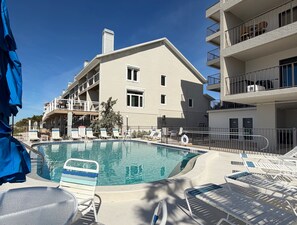 A heated pool
