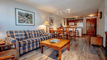 TV connectée, cheminée, lecteur de DVD