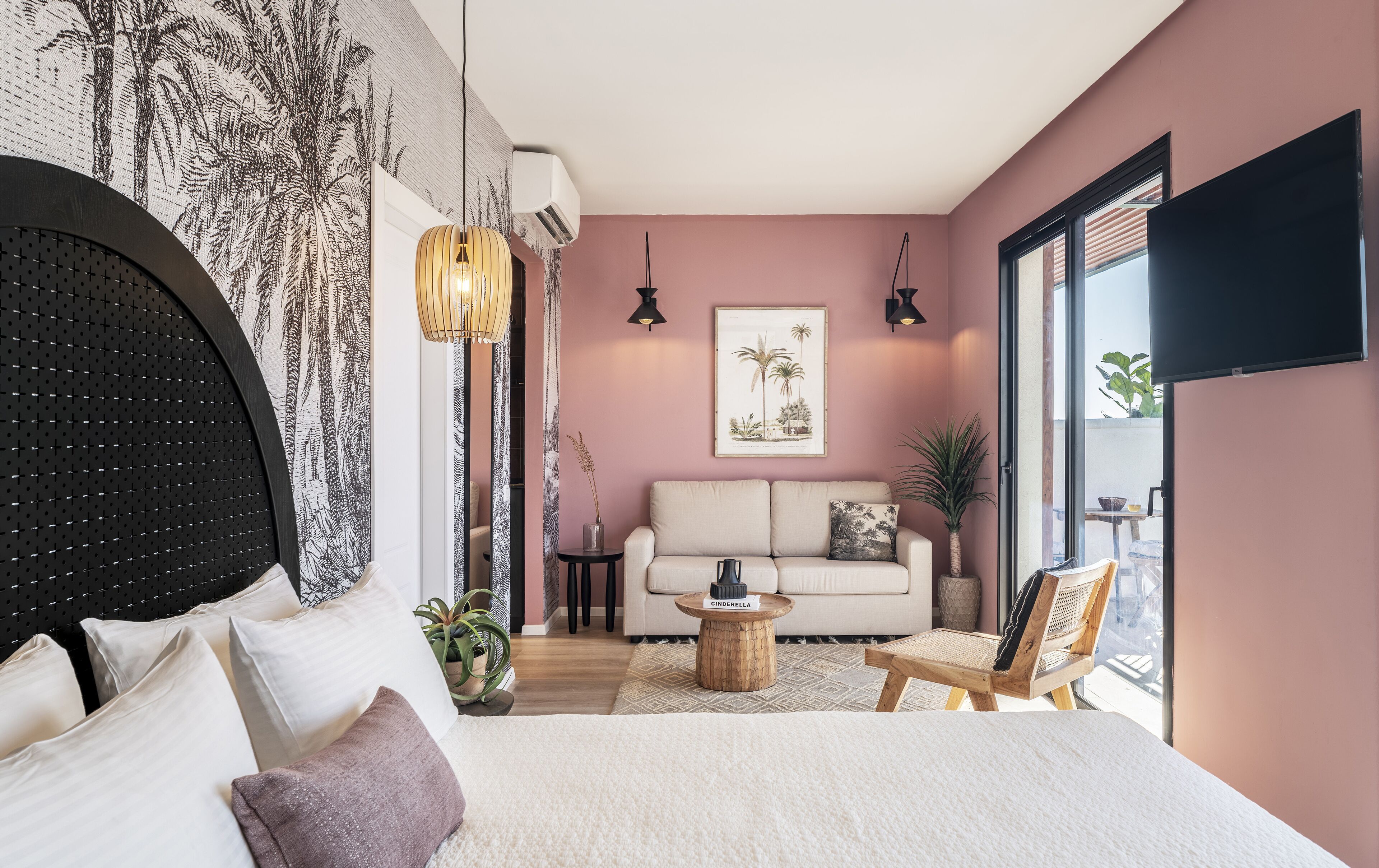 Studio Penthouse Apartment | Oleskelualue | 40–tuumainen äly-TV, jossa kaapelikanavat