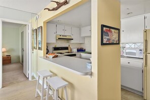 Kühlschrank, Mikrowelle, Herdplatte, Geschirrspüler