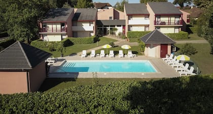 In a family residence with pool