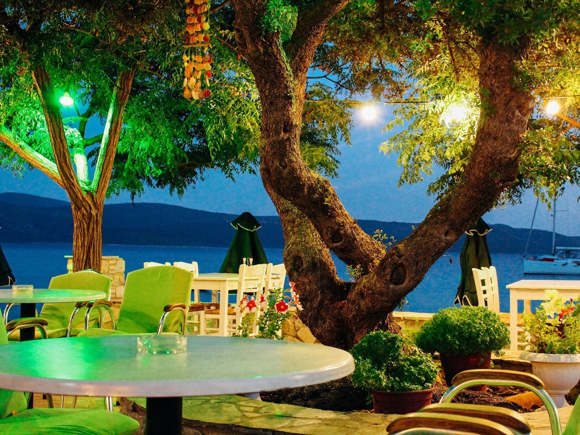 The restaurant by night