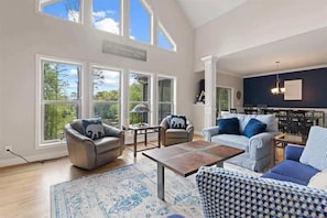 TV, fireplace, video games - Blue Bayou | Lakefront Estate | Pool & Hot Tub (Lake Norman)