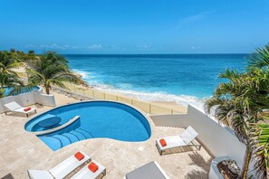 Pool - Mumbai (3 bedrooms) - Oceanfront villa with pool, Cupecoy, St. Maarten (Cupecoy)