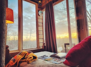 Interior - Rustic Container Cabin on Beautiful Farm - Near Ark & Bourbon Trail (Owenton)