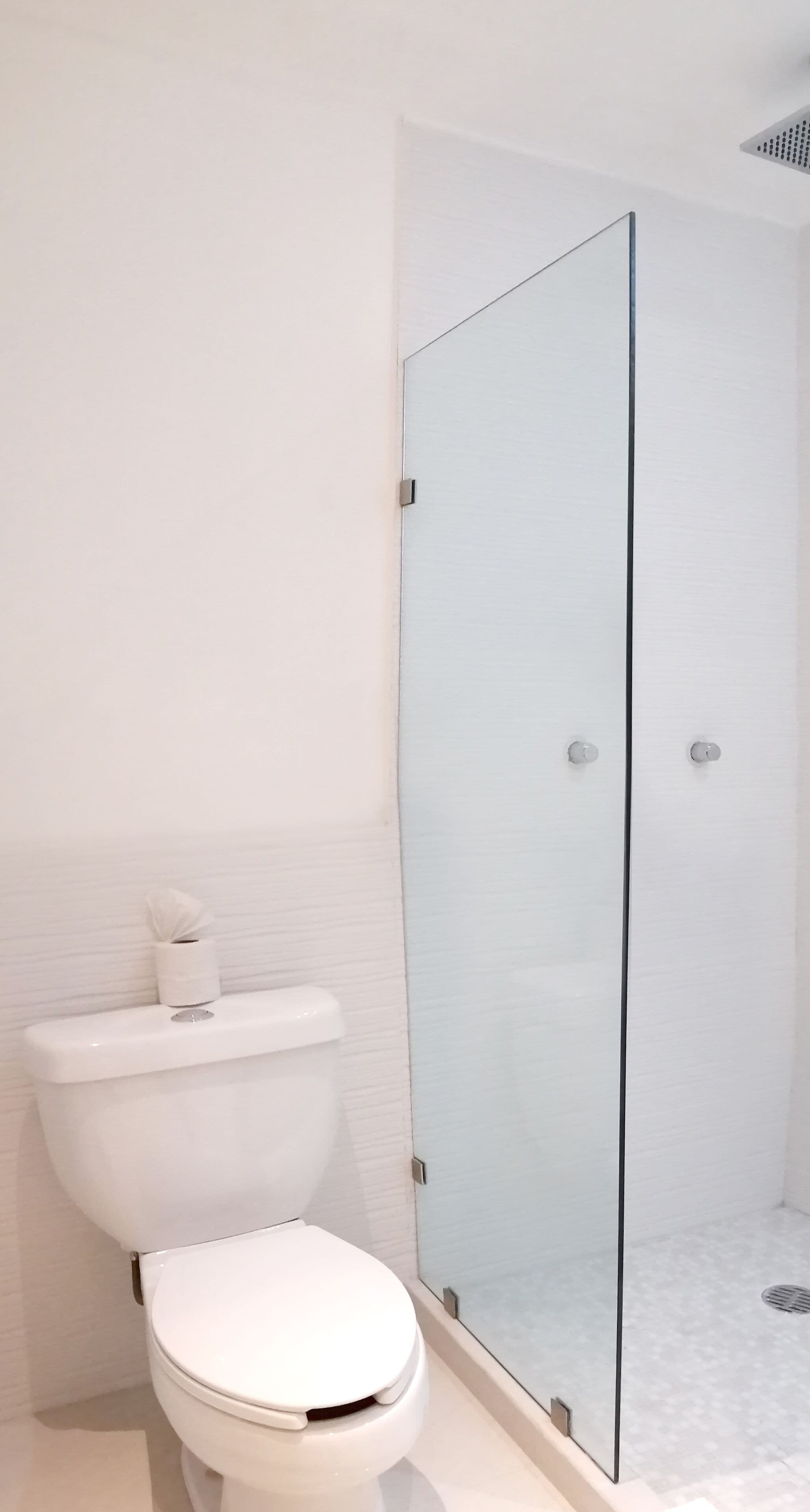 shower, soap, shampoo, toilet paper