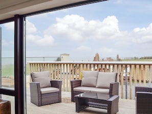 Terrace/patio - Gorgeous glass fronted property on ground floor level with sea views. (Aberaeron)