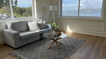 Televisión y chimenea