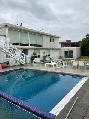 Outdoor pool, a heated pool