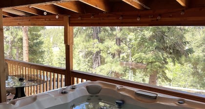 Hot Tub at Our Family cabin. It’s great for all family sizes and year round fun!