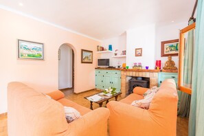 TV, fireplace, DVD player