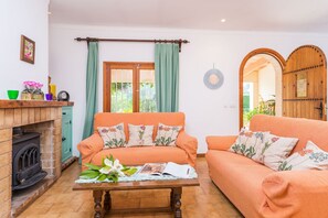 TV, fireplace, DVD player