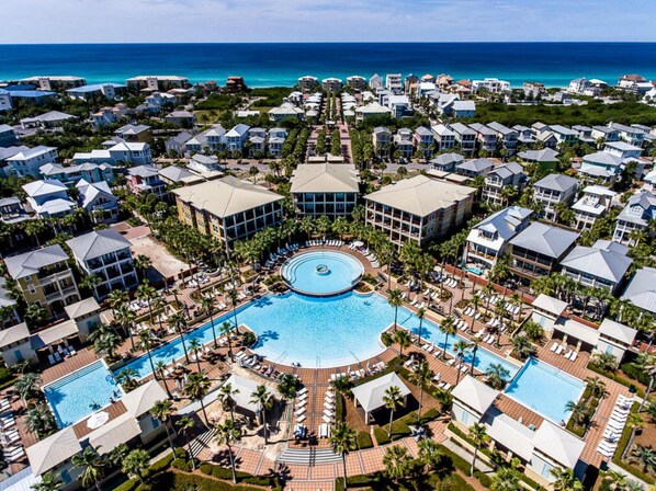 Pool - 4BR Beach Retreat, 3 King Suites, Steps to Pool & Private Rooftop Deck ~ Serenit (Seacrest Beach)