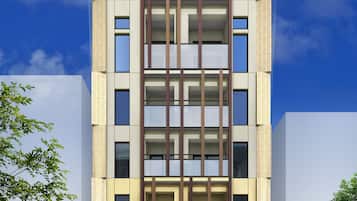 Vista frontal de la propiedad