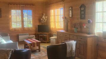 Télévision, cheminée