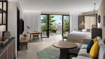 Suíte júnior, 1 cama King | 1 quarto, roupas de cama premium