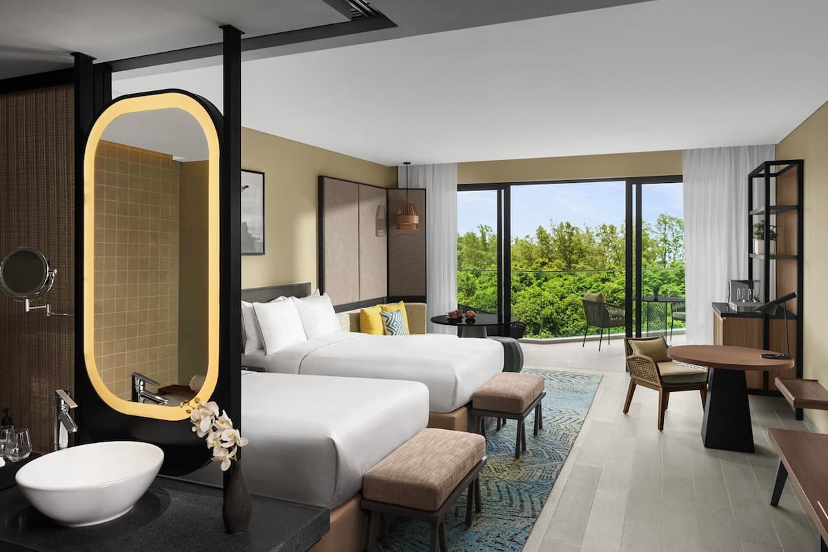 1 slaapkamer, luxe beddengoed, bedden met traagschuimmatras, een minibar