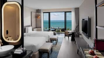 Chambre Premium, 2 lits une place, en front de mer