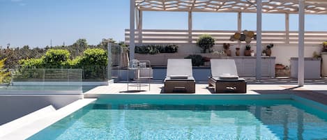 Outdoor pool, a heated pool
