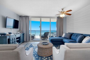TV - Floor to Ceiling Gulf Views~Balcony~Pools~Bar/Grill~1BR Long Beach Resort 1-402 (Panama City Beach)